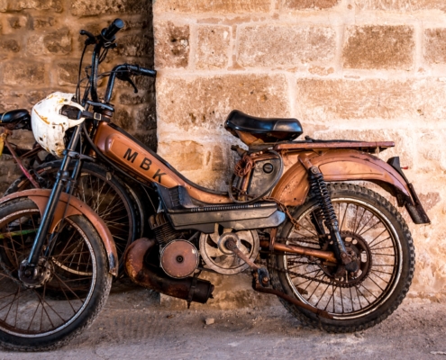 salvaging a motorcycle